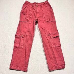 Free People We The Free Cargo Utility Pants Pink Baggy Wide-Leg Loose Size M